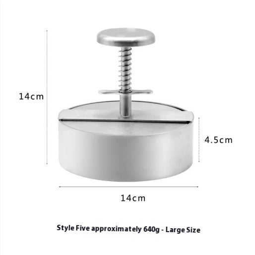 Stainless Steel Patties Mould Burger Meat Press Kitchen Gadgets