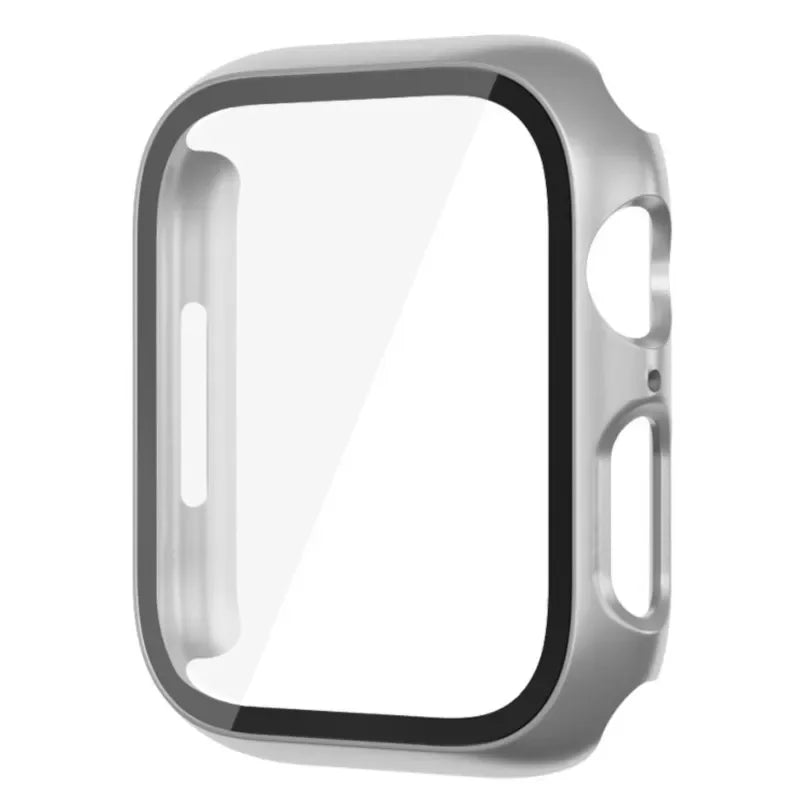 PREMIUM 360° PROTECTIVE CASE WITH TEMPERED GLASS | APPLE WATCH ACCESSORY WITH 9H SCREEN PROTECTION, HARD PC FRAME, MULTI-LAYER REINFORCEMENT AND FULL COVER ANTI-SCRATCH DESIGN