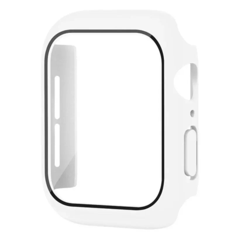 PREMIUM 360° PROTECTIVE CASE WITH TEMPERED GLASS | APPLE WATCH ACCESSORY WITH 9H SCREEN PROTECTION, HARD PC FRAME, MULTI-LAYER REINFORCEMENT AND FULL COVER ANTI-SCRATCH DESIGN