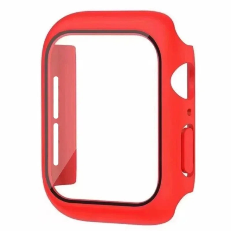 PREMIUM 360° PROTECTIVE CASE WITH TEMPERED GLASS | APPLE WATCH ACCESSORY WITH 9H SCREEN PROTECTION, HARD PC FRAME, MULTI-LAYER REINFORCEMENT AND FULL COVER ANTI-SCRATCH DESIGN