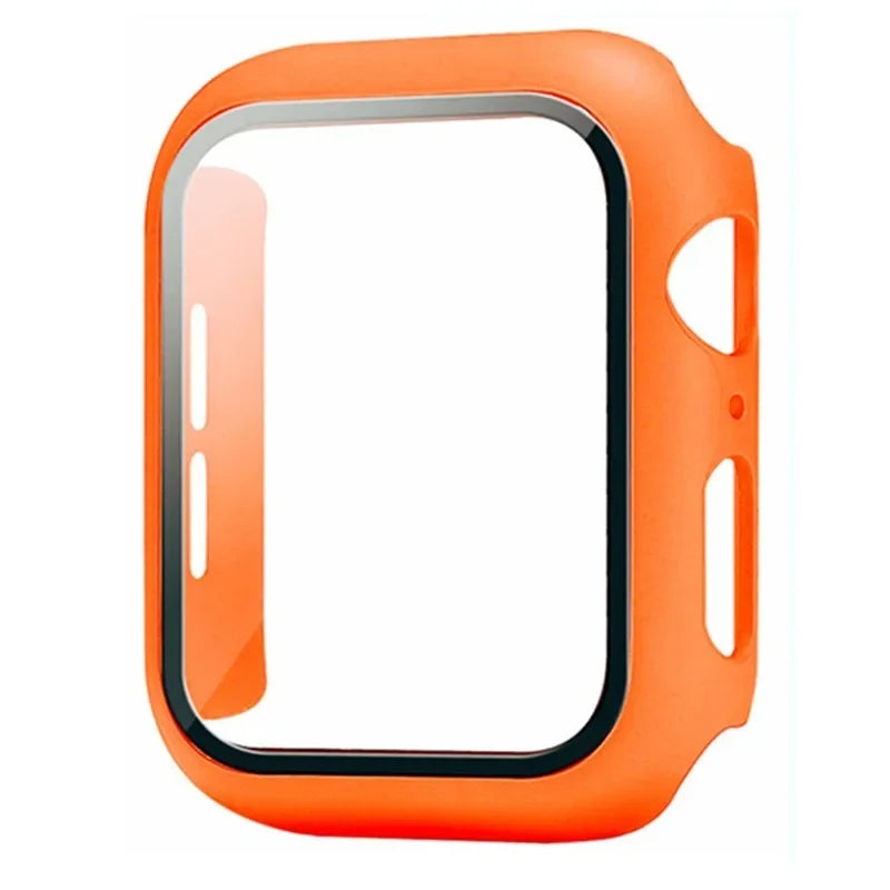 PREMIUM 360° PROTECTIVE CASE WITH TEMPERED GLASS | APPLE WATCH ACCESSORY WITH 9H SCREEN PROTECTION, HARD PC FRAME, MULTI-LAYER REINFORCEMENT AND FULL COVER ANTI-SCRATCH DESIGN