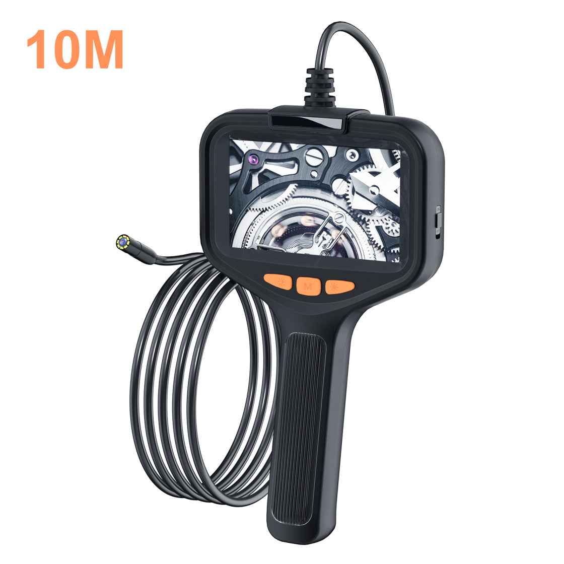 Borescope With Light, Industrial Endoscope Inspection Camera  With Light - 2,5,10m Snake Camera For Automotive, Aircraft, And Pipe Inspection - Portable Boroscope With Led Lighting For Clear Visual In